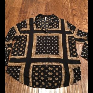 Free people button up shirt size small